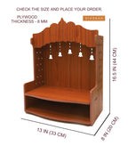 DIVOKAH® Beautiful MDF Wooden Temple/Home Temple/Pooja Mandir WDN Bell