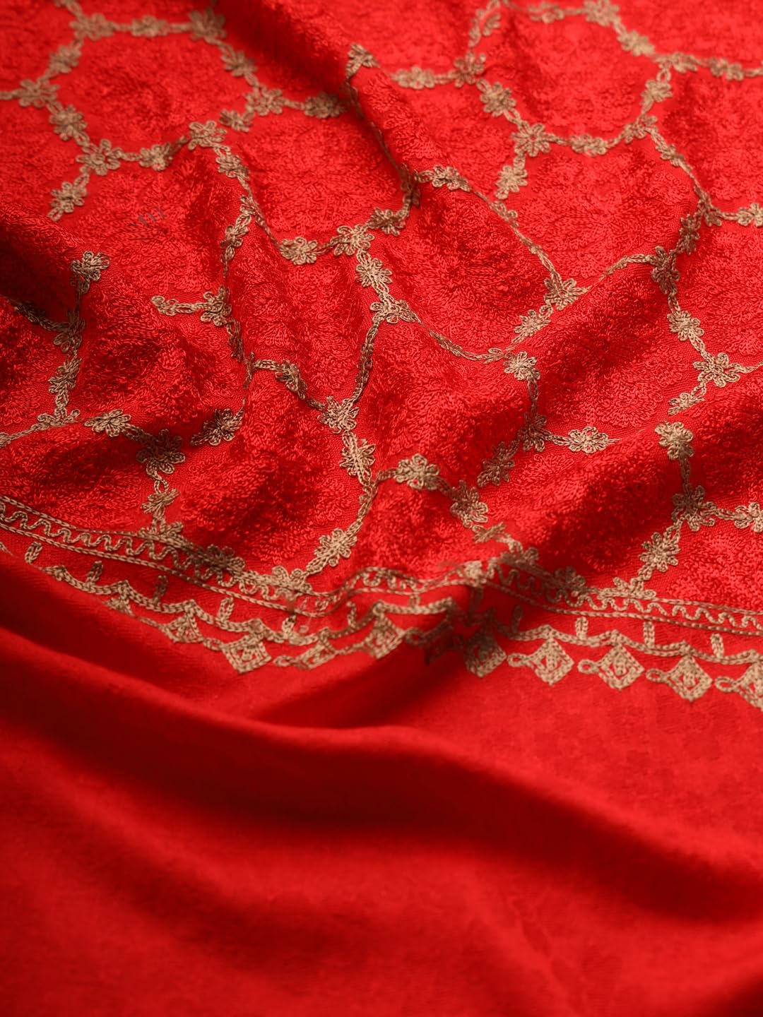 Pashmoda Women Shalimaar Embroidered Stole (Size 71X203 CM)
