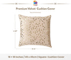 RD TREND® Premium Velvet Cushion Covers Set of 2 | Soft Decorative Throw Pillowcases for Sofa, Bed & Living Room | Cushion Cover 18 inch x 18 inch (45x45cm) Cream Caramel