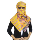 Switchon Rayon Anti Pollution Full face Scarf UV Sun Rays Protection scarf for women - Free Size (Yellow Multi)