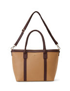 Symbol Premium Women's Tote Hand Bag crafted from Imported PU | Stylish | Office Use - 14 Laptop (SP-AW26-CARL-TBAG-01_Beige)