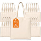 NYALA Plain Cotton Tote Bag, 12x14 In for Grocery, Craft, DIY Painting