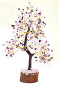 JINALI GEMS ® Amethyst Crystal Gemstone Money Tree Natural Healing for Good Luck, Wealth and Prosperity with Golden Wire 300 Beads, 9-10 Inches