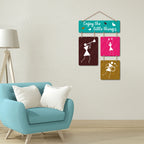 Artvibes Enjoy The Little Things Wall Hanging Wooden Art | Quotes Decor Item | Wall Poster | Office Decor | Inspirational Quotes Wall Art | Mdf Wall Decoration | Unique Gift Items (WH_6503N)