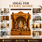 NIVISTAR ENTERPRISES Wooden Temple, Brown, 1.4 Feet