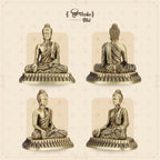 Shilpkala 2.7 Inch Brass Ultra Fine Gautam Buddha Idol for Home & Office, Pooja, Table Decor, Worship & Gift