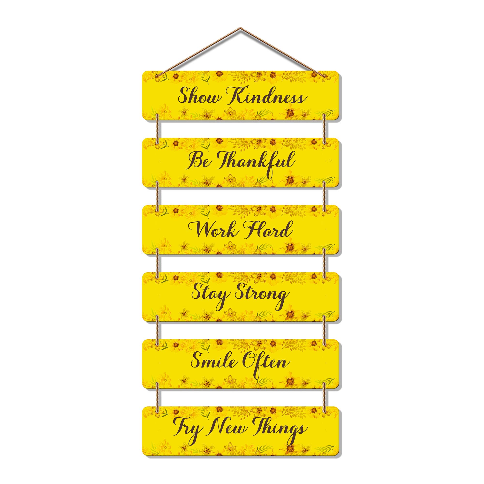 Artvibes Show Kindness Be Thankful Printed Wooden Wall Hanging For Home Decor | Office | Quotes Decor Item | Livng Room | Wall Poster | Inspirational Quotes | Art Print | Unique Gift Items (WH_3238N)