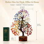 7 Chakra Crystal Tree of Life for Home Office Decor & Positive Energy