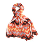AQVA Printed Cotton Scarf for Women Stylish (Victory Coral) | Head and Face Cover Scarf for Girls with 100% Cotton | Soft & Lightweight Scarves/Stoles for all Weather (72 x 43 in)
