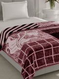 Monte Carlo Single Bed Winter Blanket Soulmate 1 Ply Box Packing 500 GSM | 1.7 KG (220x160 CM), Coffee Kafalo
