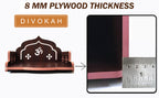 DIVOKAH® MDF Small Wooden Temple/wall Shelves/sinhasan/Pooja Stand/Hindola (8.5 in * 6 in * 5.5 in) (8 MM Plywood Thickness) (ROSWD_OMASAN)