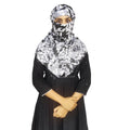 Switchon Rayon Anti Pollution Full face Scarf UV Sun Rays Protection Hijab scarf for women - Free Size (Black_White2)