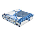 BLOCKS OF INDIA 100% Cotton Dohar King Size Reversible Hand Block Printed Malmal Summer Dohar/Blanket (MUGHAL Blue) Kafalo