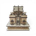 QUEENS CANVAS Wooden Shri Sabarimala Ayyappan Temple 3D Model, 16.5x25x18 cm