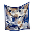 CrossKulture Printed Poly Silken feel Scarf Stole for Women | Stylish, Soft, & Lightweight | Satin Feel Neck, Hair & Head Scarf for Women | Square Silk Stole for Handbag (Colour69)