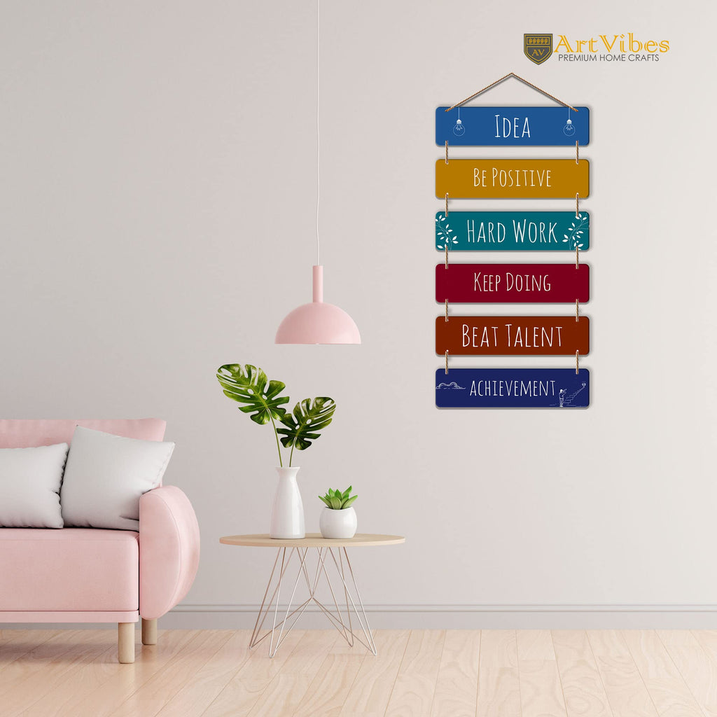 Artvibes Positive Quote Decorative Wall Hanging Ornaments | Quotes Decor Item | Wall Poster | Mdf Wall Decoration for Office | Wall Art Print | Inspirational Quotes | Gift Items (WH_3207N)