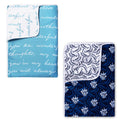 Divine Casa 120 GSM Polyester Blanket Single Bed Reversible Lightweight Sofa Throw Blanket for Winter Set of 2 Dohar - (Blue and White)| TC - 120 Kafalo