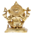 ARTVARKO Lord Ganesha Beautiful Brass Idol Hindu Good Luck God Ganesh Statue Religious Decorative Sculptures 7.5 Inch