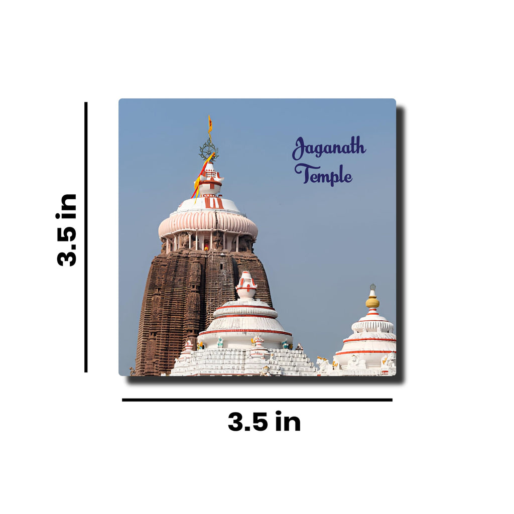 BIRD'S MIND Gogunda Udaipur Famous Places Wooden Fridge Magnet Decorative Souvenir for Home Office Refrigerator Fridge Magnets Travel Gift (Jagannath Temple)