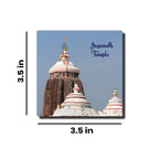 BIRD'S MIND Gogunda Udaipur Famous Places Wooden Fridge Magnet Decorative Souvenir for Home Office Refrigerator Fridge Magnets Travel Gift (Jagannath Temple)