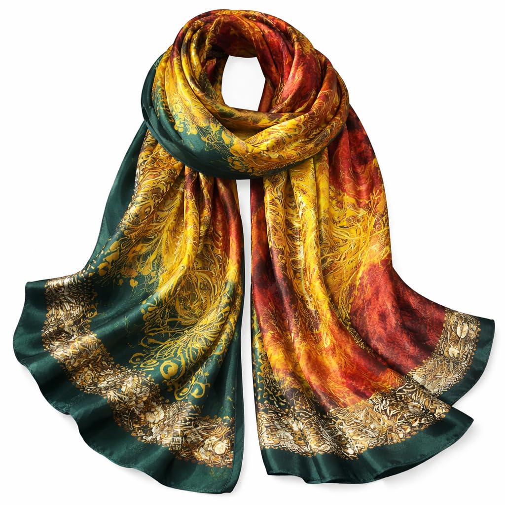 SWANKY Silk Stoles & Scarf For Women & Girl Head Neck Scarve Silk Dupatta (MULTI)