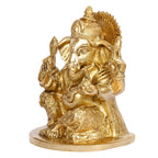 SVARUP Brass Ganesh Bhagwan Idol Ganesha Statue Ganpati Murti for Home Entrance Decor Diwali Gift 7 Inch