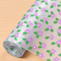 ESPERO Fridge Mats, Kitchen Mat EVA Food Grade Multipurpose Washable Anti Slip Mat/Sheet for Fridge, Shelf Liners for Kitchen Shelves, Table, Kitchen Drawer mat - 300 x 45 cm (Purple Flower) Kafalo