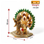 KridayKraft Elegant Cowkrishna Murti – Divine Lord Krishna Idol for Home & Office Décor, Intricately Designed Pooja Statue & Spiritual Showpiece for Living Room, Bedroom, Temple (Golden)