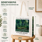 ECOEK Artsy Poly Canvas Tote Bag for Women | Zipper Closure, Bottle Holder & Keychain Hook | Premium Poly Canvas Bag for Travel, College, and Office | Reusable Shopping Tote Bag Gift