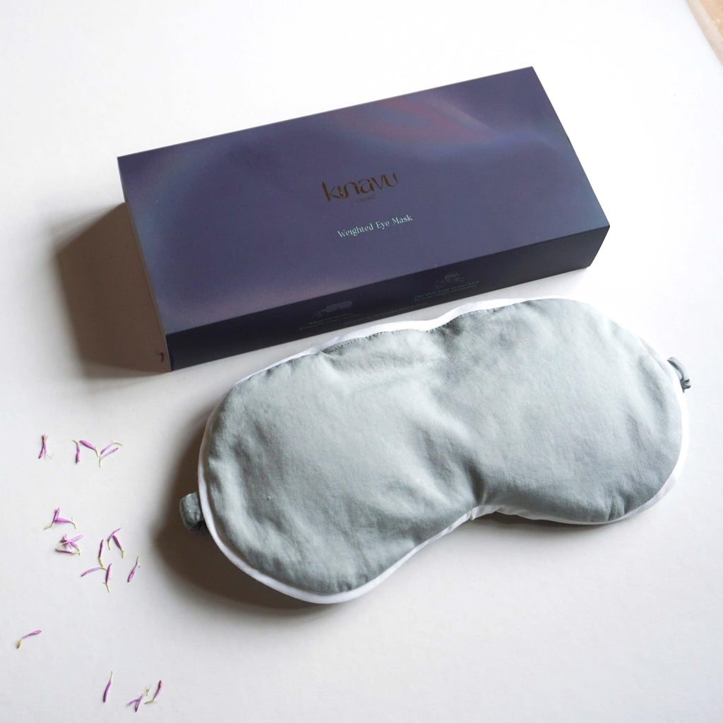 Kinavu Living Grey Dawn Natural Mustard Seed Weighted Eye Mask