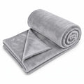 CB HOME Super-Soft All Season Fleece Single Blanket Cozy ComfortFleece Blanket Ultra-Soft Fluffy & Warm, 60 X 90 Inches (Grey) Kafalo