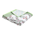 BLOCKS OF INDIA Hand Block Printed Cotton Single Size Reversible Malmal Dohar for Summer (Green BEL)