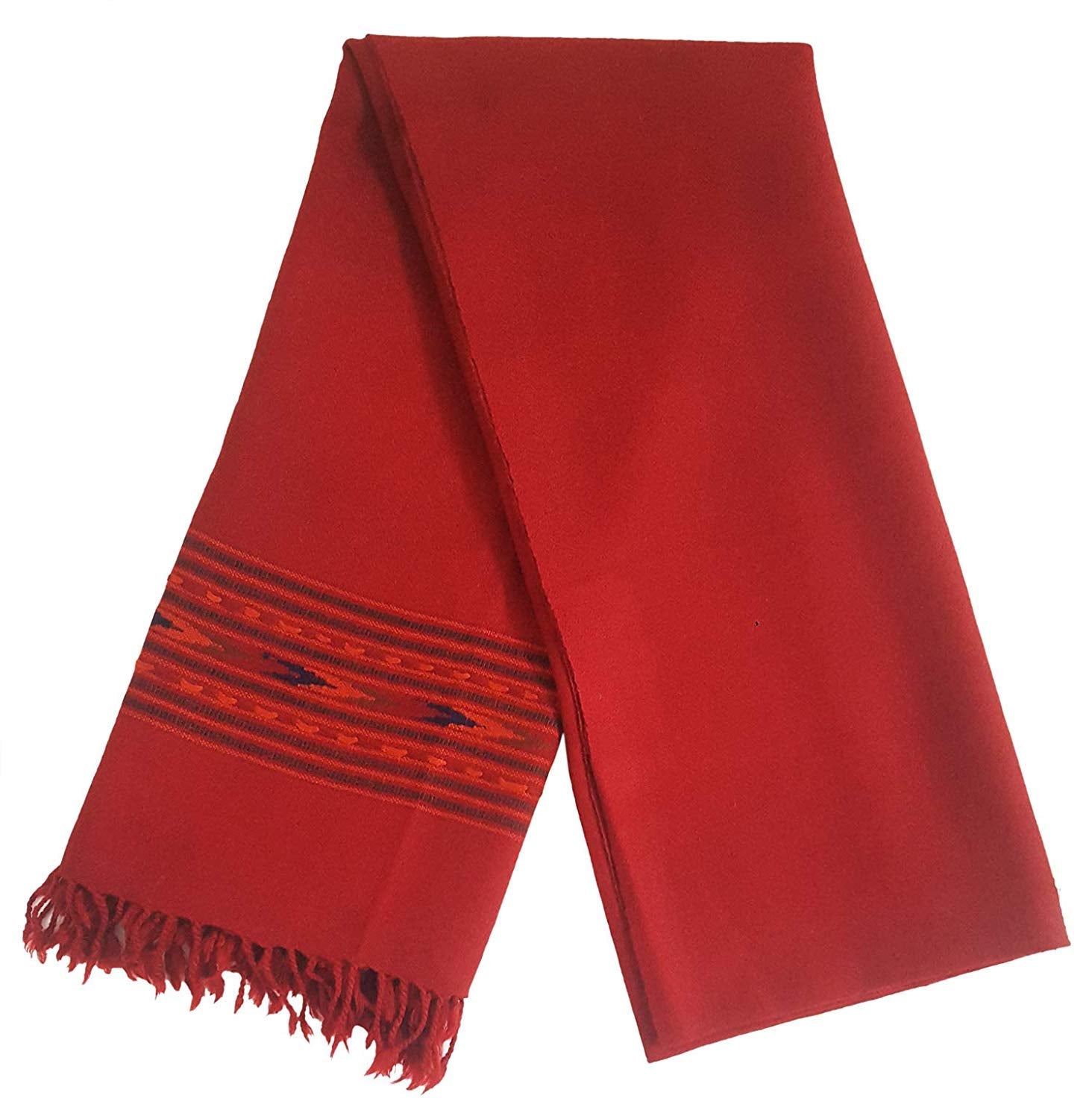 ARUNA Unisex Wool Kullu Shawl (Red)