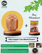 Copper-Master 8 Litre Hammered Copper Water Dispenser (Matka) Container Pot with Pure Copper and Ayurvedic Health Benefits (8000 ml)