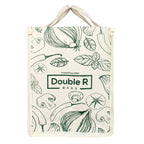 DOUBLE R BAGS Waterproof Cotton Canvas Shopping Bag | Large Reusable Grocery & Kitchen Essentials Tote with short Handles | Eco-Friendly Cloth Carry Bag (45x35x27.7 cm, 1 Compartment, Green) Pack of 1