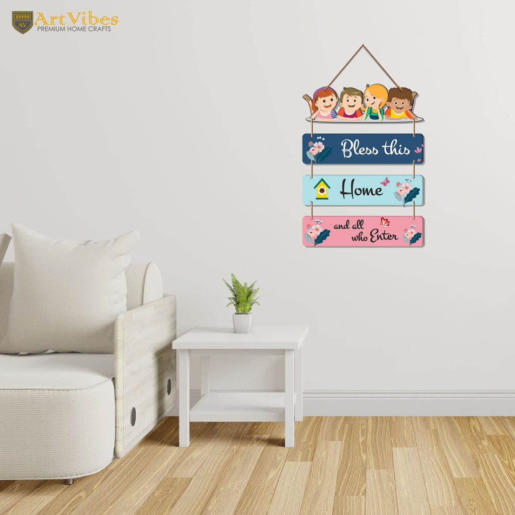 Artvibes Home Quote Wooden Wall Hangings Decor For Home | Living Room | Quotes Decor Item | Home Quotes Wall Hanging | Modern Decor Items | Wall Poster | Artworks Hangings | Unique Gift (WH_6902N)