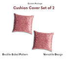 RD TREND® Premium Velvet Cushion Covers Set of 2 | Soft Decorative Throw Pillowcases for Sofa, Bed & Living Room | Cushion Cover 24 inch x 24 inch (60x60 cm) Dusty Rose