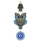 Artvibes Owl Shape Luck Prosperity MDF Wood Wall Hanger Ornaments For Vastu For Home Decoration | Livingroom | Spiritual Decor Item | Wall Illustrations | Ethnic Wall Decor | Wall Art Print (WH_8511N)