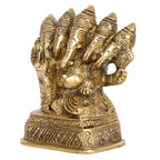 Svarup Brass Panchmukhi Ganesha Idol Ganesh murti 5 Five Face Lord Ganpati Murti for Home Entrance Decor Diwali Gift 4.5 Inch