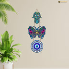 Artvibes Beautiful Butterfly Luck Prosperity Wooden Wall Hanging For Luck Properity For Home Decoration | Spiritual Decor Items | Wall Illustrations | Ethnic Wall Decor | Wall Art Print (WH_8503N)