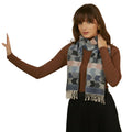 Ravaiyaa - Attitude is everything Women Woolen Ikat Design Casual Warm Winter Wear Muffler Scarf Stole 72x14 Inch (Blue & Multi Color)