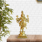 ARTVARKO Lord Murli Manohar Krishna Krishan Brass Statue Murti Gift & Home Décor 12 Inches
