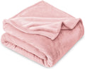 VAS COLLECTIONS® Premium Plush Double Blanket | 300 GSM Lightweight Cozy Soft for Bed, Sofa, Couch, Travel & Camping| 220x230 cm or 86x90 inches Pink Kafalo