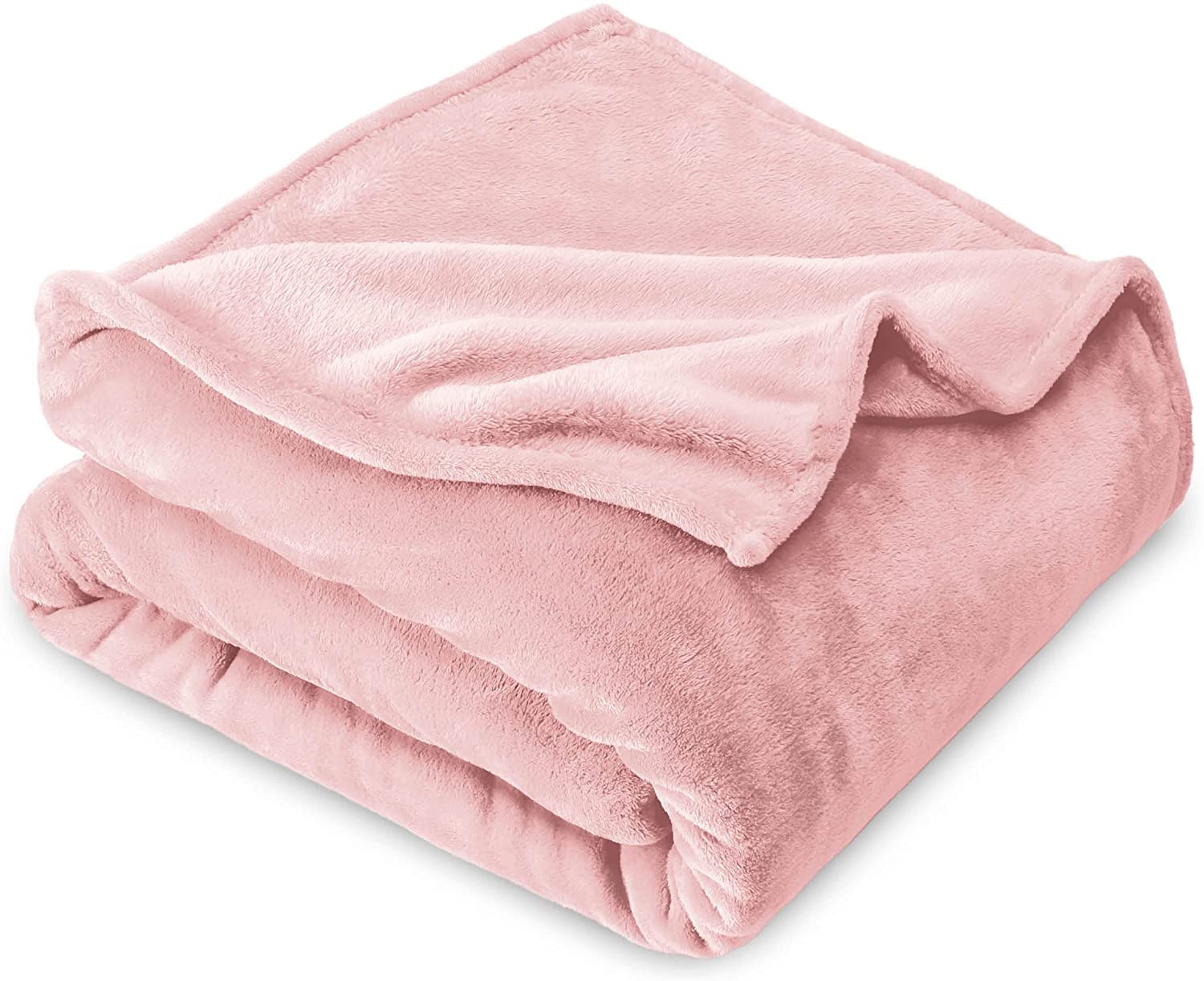VAS COLLECTIONS® Premium Plush Double Blanket | 300 GSM Lightweight Cozy Soft for Bed, Sofa, Couch, Travel & Camping| 220x230 cm or 86x90 inches Pink Kafalo