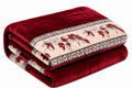 Gullivar Milan Cozy Ultra Soft Flannel Blanket for Double Bed 220x240 cm| Luxury Throw for Couch, Sofa, Camping & Travel| 250 GSM Printed Warm AC Blanket for Winter & All Season -Maroon Kafalo