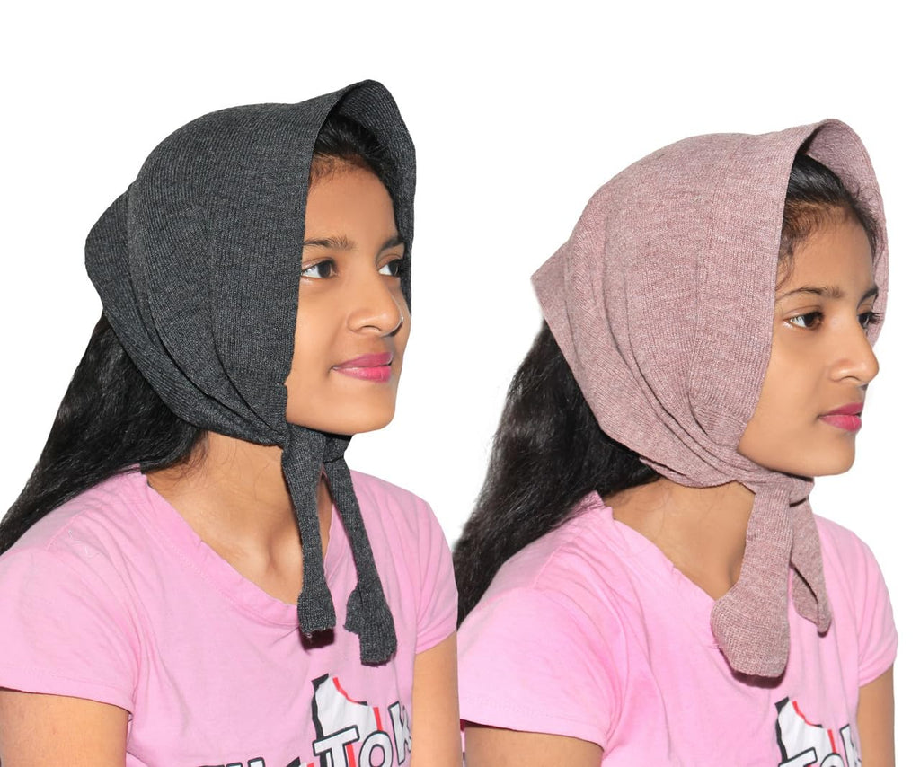 Goodluck Woolen Maternity Muffler for Women | Pack of 2 | Multicolor (Designs May Vary) | Winter Scarf | Size: 31.5 × 10 Inches