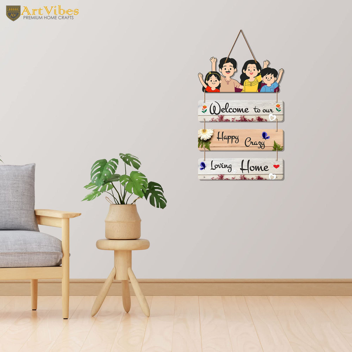 Artvibes Home Quote Wooden Wall Hangings Decor For Home | Bed Room | Quotes Decor Item | Home Quotes Wall Hanging | Modern Decor Items | Wall Poster | Artworks Hangings | Unique Gift (WH_6906N)