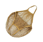 MSK Looms Eco Friendly Light Weight Cotton Net String Bag with Short Handle, Reusable Produce Bag for Fruits and Vegetable - Beige