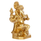 Svarup Brass Ganesh Bhagwan Idol Ganesha Statue Ganpati Murti for Home Entrance Decor Diwali Gift 8.25 Inch
