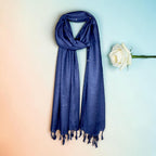 STOLE STUDIO Elegant Luxurious Sequence Viscose Stole Scarf (Navy Blue)